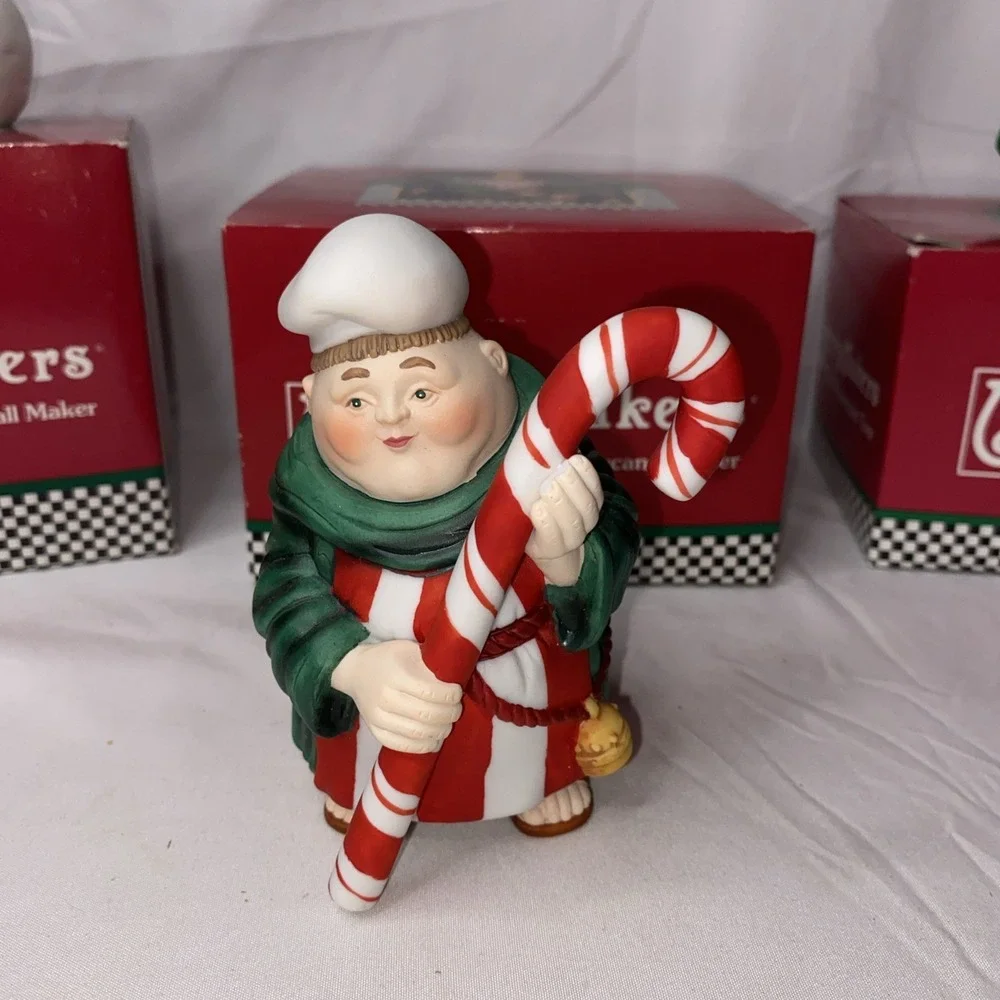 3 Dept 56 Merry‎ Makers. Snowball Maker Candy cane Striper And Peppermint Tree